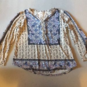 Patterned Shirt with Buttons